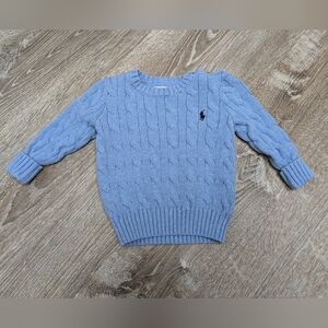 Ralph Lauren Light Blue Kids Cable Sweater